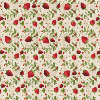 Berry Sweet FRUIT-CD3406 ECRU by Timeless Treasures Fabrics, Image