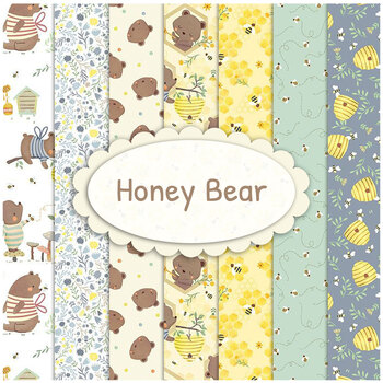 Honey Bear 7 FQ Set by Timeless Treasures Fabrics, Image