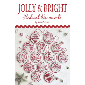 Jolly & Bright Redwork Ornaments Pattern, Image