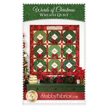 Words of Christmas Wreath Quilt Pattern, Image