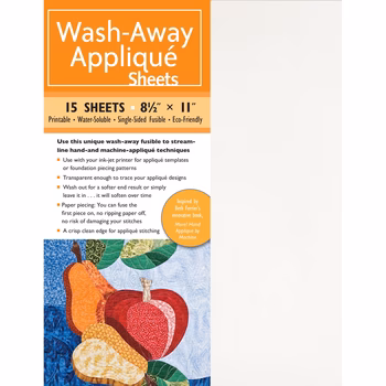 Wash-Away Appliqué Sheets - 15ct, Image