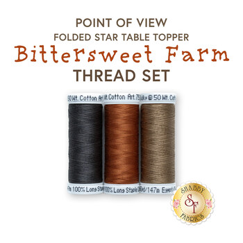  Point of View Folded Star Table Topper - Bittersweet Farm - 3pc Thread Set, Image