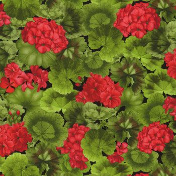 Scarlet Beauty FLEUR-CD3184 Green by Timeless Treasures Fabrics, Image