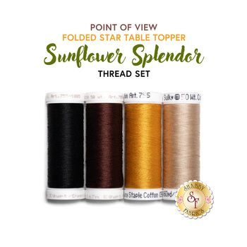  Point of View Folded Star Table Topper - Sunflower Splendor - 4pc Thread Set, Image