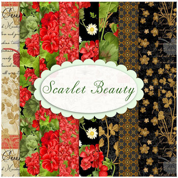 Scarlet Beauty  Yardage by Timeless Treasures Fabrics, Image