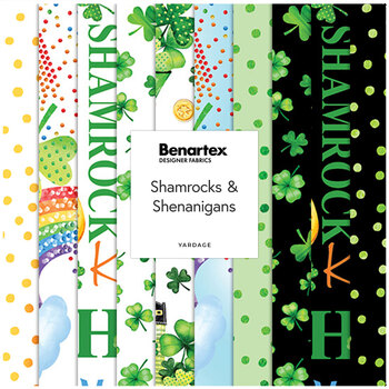 Shamrocks & Shenanigans   Yardage by Nicole Decamp for Benartex, Image