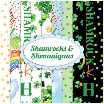 Shamrocks & Shenanigans  10 FQ Set by Nicole Decamp for Benartex, Image