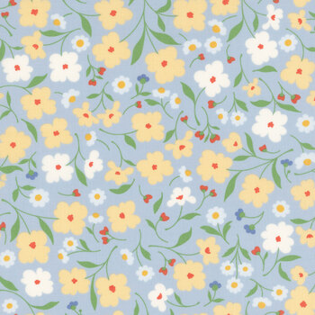 Cottage Charm 31750-21 Powder Blue by Heather Briggs for Moda Fabrics, Image