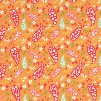 Raspberry Summer 37691-14 Apricot by Sherri And Chelsi for Moda Fabrics, Image