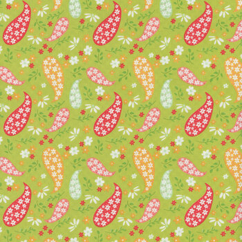 Raspberry Summer 37691-17 Lime by Sherri And Chelsi for Moda Fabrics, Image