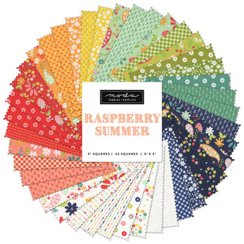 Raspberry Summer  Charm Pack by Sherri And Chelsi for Moda Fabrics, Image