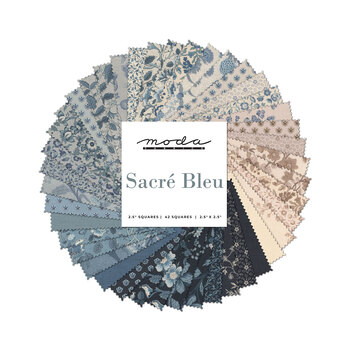 Sacre Bleu  Mini Charm Pack by French General for Moda Fabrics - RESERVE, Image