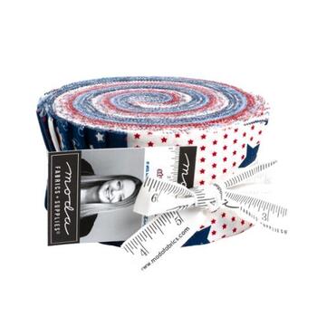 Star Spangled  Jelly Roll by April Rosenthal for Moda Fabrics - RESERVE, Image