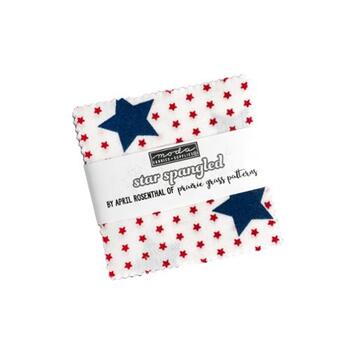 Star Spangled  Mini Charm Pack by April Rosenthal for Moda Fabrics - RESERVE, Image