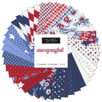 Star Spangled  Charm Pack by April Rosenthal for Moda Fabrics - RESERVE, Image