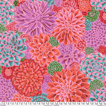 Kaffe Fassett Collective Classics Plus PWPJ113.PINK House Leeks - Pink by FreeSpirit Fabrics, Image