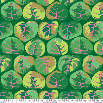 Kaffe Fassett Collective Classics Plus PWGP208.GREEN Palm Leaves - Green by FreeSpirit Fabrics, Image