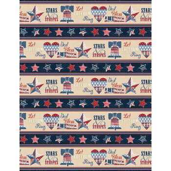 Stars of Valor 30082-243 Multi by Beth Grove for Wilmington Prints, Image