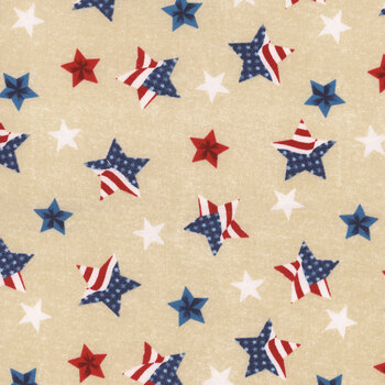 Stars of Valor 30086-243 Cream by Beth Grove for Wilmington Prints, Image