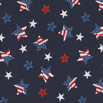 Stars of Valor 30086-443 Navy by Beth Grove for Wilmington Prints, Image