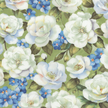 Blue Harmony 33899-717 Green by Nancy Mink for Wilmington Prints, Image