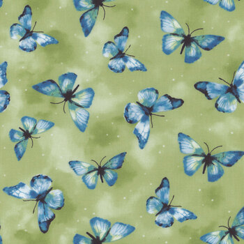 Blue Harmony 33900-747 Green by Nancy Mink for Wilmington Prints, Image