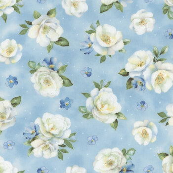 Blue Harmony 33901-410 Light Blue by Nancy Mink for Wilmington Prints, Image