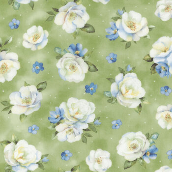 Blue Harmony 33901-717 Green by Nancy Mink for Wilmington Prints, Image