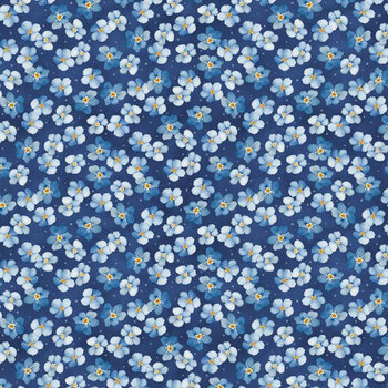 Blue Harmony 33903-448 Dark Blue by Nancy Mink for Wilmington Prints, Image