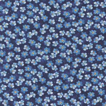 Blue Harmony 33903-448 Dark Blue by Nancy Mink for Wilmington Prints, Image