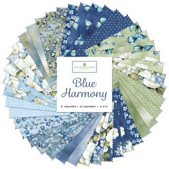 Blue Harmony  5 Karat Crystals by Nancy Mink for Wilmington Prints, Image