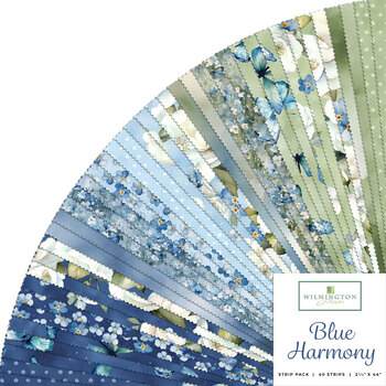 Blue Harmony  40 Karat Crystals by Nancy Mink for Wilmington Prints, Image