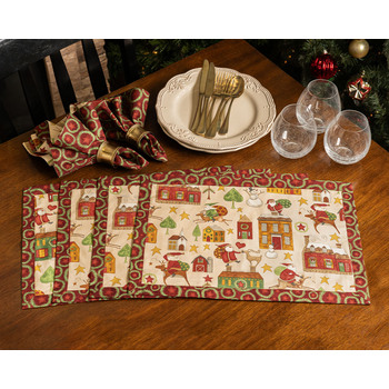 SAMPLE - Self-Binding Placemats - Up On The Housetop
