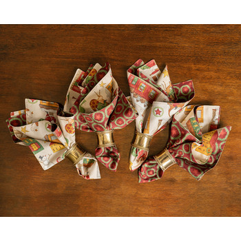 SAMPLE - Cloth Napkins - Up On The Housetop