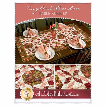 English Garden Table Runner Pattern, Image