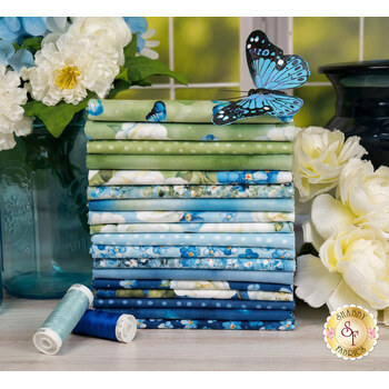 Blue Harmony  18 FQ Set by Nancy Mink for Wilmington Prints, Image