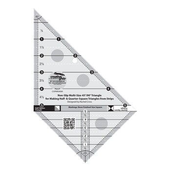 Creative Grids Multi Size Triangle 45 and 90 Degrees Quilt Ruler, Image