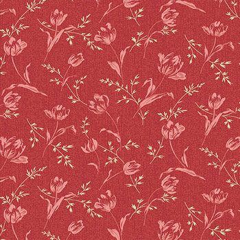 Lighthouse A-1476-R Red Roof by Edyta Sitar for Andover Fabrics, Image