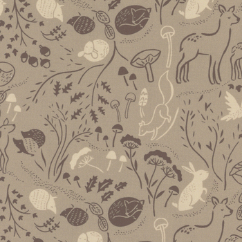 Forest Tales 54441-1 Taupe by Whistler Studios for Windham Fabrics, Image