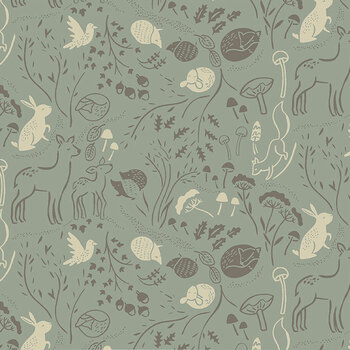 Forest Tales 54441-3 Eucalyptus by Whistler Studios for Windham Fabrics, Image