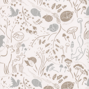 Forest Tales 54441-2 Ivory by Whistler Studios for Windham Fabrics, Image