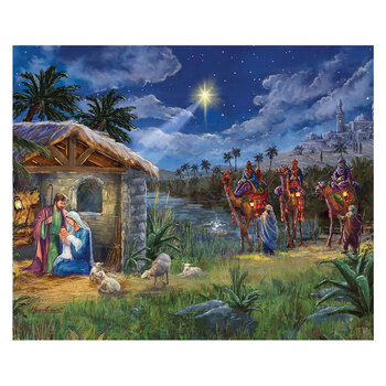 Christmas Wishes PD15043-PANEL Nativity Panel by Riley Blake Designs, Image