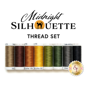  Midnight Silhouette Quilt - 8pc Appliqué Thread Set, Image