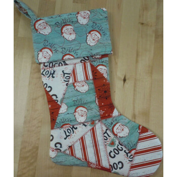 Quilted Patchwork Stocking Pattern, Image