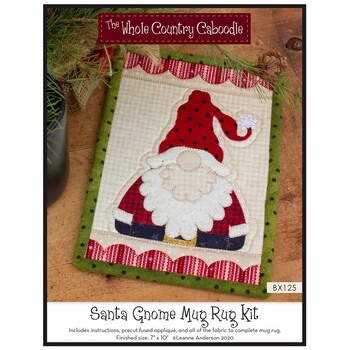  Santa Gnome Mug Rug Kit by The Whole Country Caboodle, Image