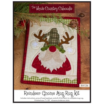  Reindeer Gnome Mug Rug Kit by The Whole Country Caboodle, Image