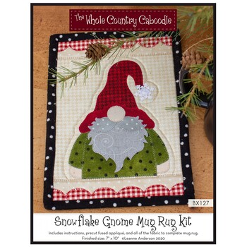  Snowflake Gnome Mug Rug Kit by The Whole Country Caboodle, Image