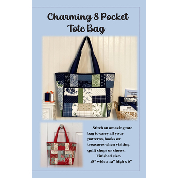 Charming 8 Pocket Tote Bag Pattern, Image