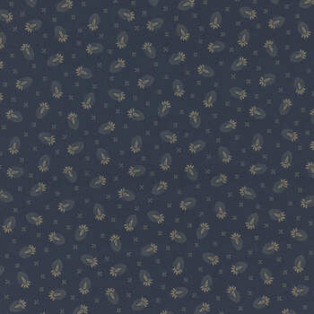 Betsy's Needlework R171309D-NAVY Thistle Flower by Pam Buda for Marcus Fabrics, Image