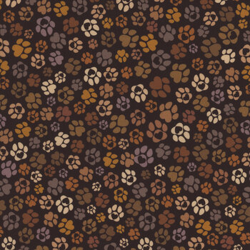 Happiness Has Paws DOG-CD3320-BLACK by Timeless Treasures Fabrics, Image